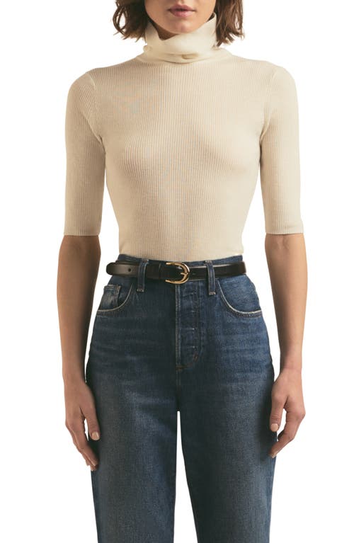 Favorite Daughter The Amelia Merino Wool Turtleneck Top In Ivory