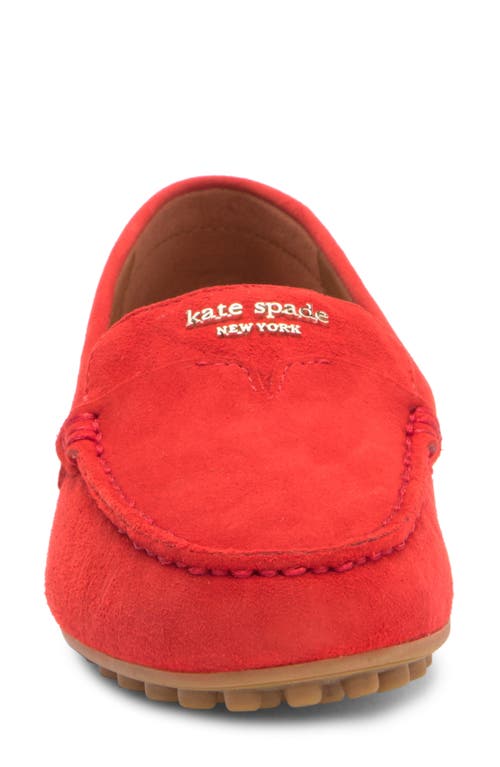 Kate Spade New York Deck Driving Loafer In Bright Red