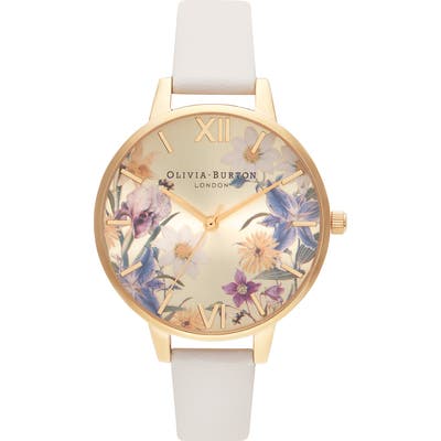 Olivia Burton Best In Show Faux Leather Strap Watch,