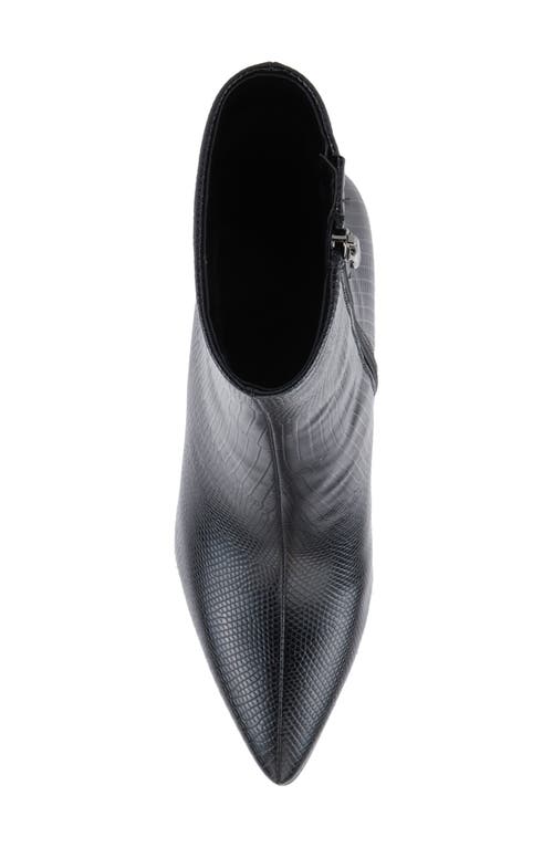 Azura By Spring Step Attention Snakeskin Embossed Bootie In Black