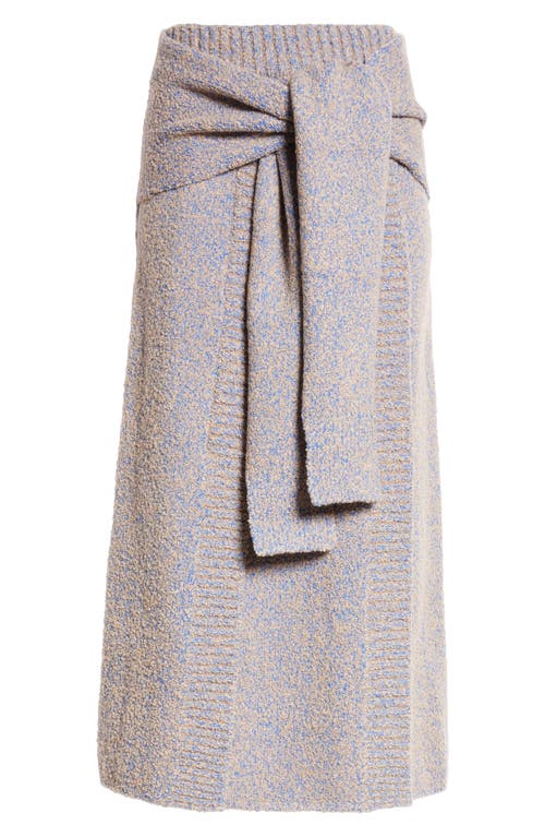 Rabanne Jupe Wool & Cashmere Blend Knit Skirt In Camel/blue