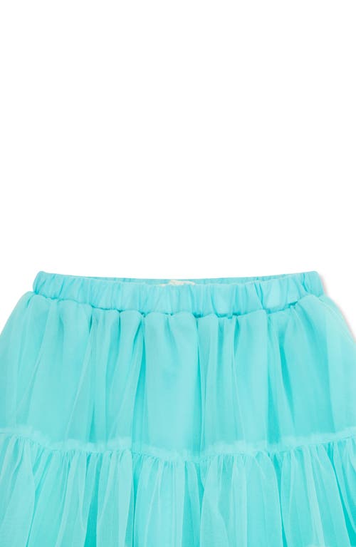 Peek Aren't You Curious Kids' Embellished Sequin Heart Cardigan & Tiered Skirt Set In Turquoise