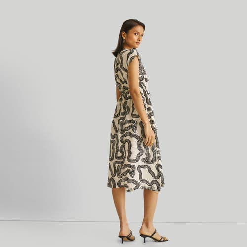 Reistor Deep V-neck Gathered Dress In Maze