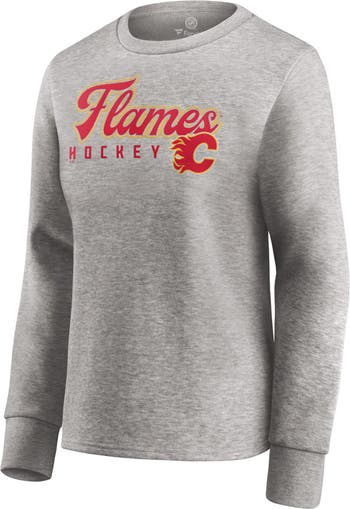 Women's Fanatics Branded Black Calgary Flames Team Pride Logo Long Sleeve V-Neck T-Shirt Size: 3XL