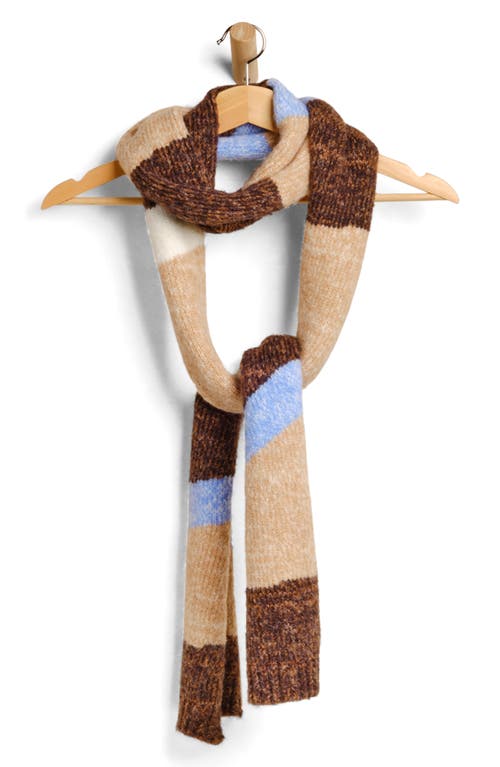 Free People Carina Swirl Colorblock Scarf In Tan