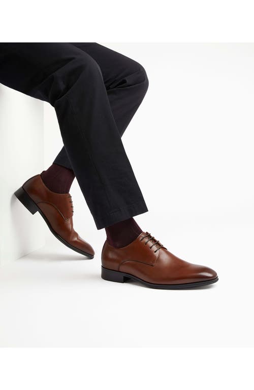 Dune London Satchel Plain Toe Derby In Tan