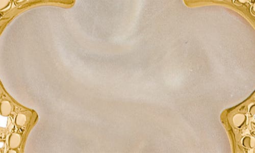 Jardin Clover Drop Earrings In Mother Of Pearl/gold
