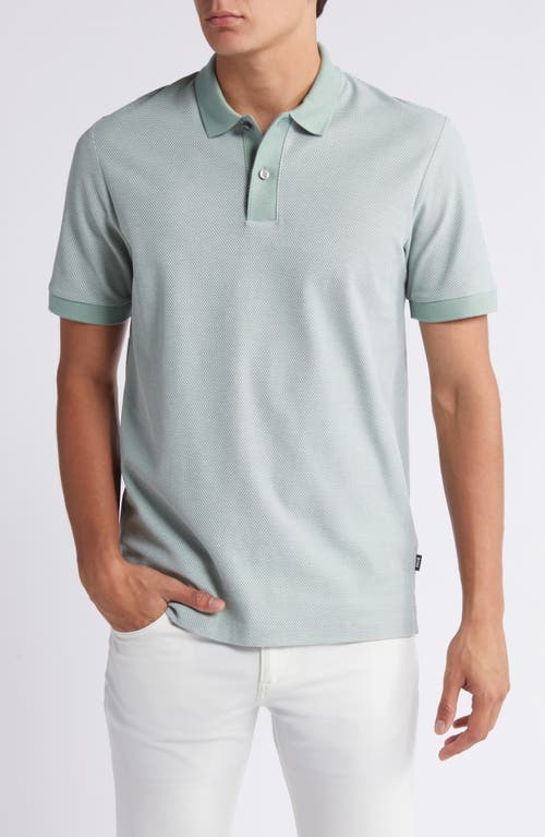 Shop Hugo Boss Boss Phillipson Slim Fit Cotton Polo In Open Green