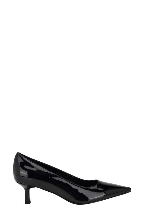 Shop Calvin Klein Kierra Pointed Toe Pump In Black Patent