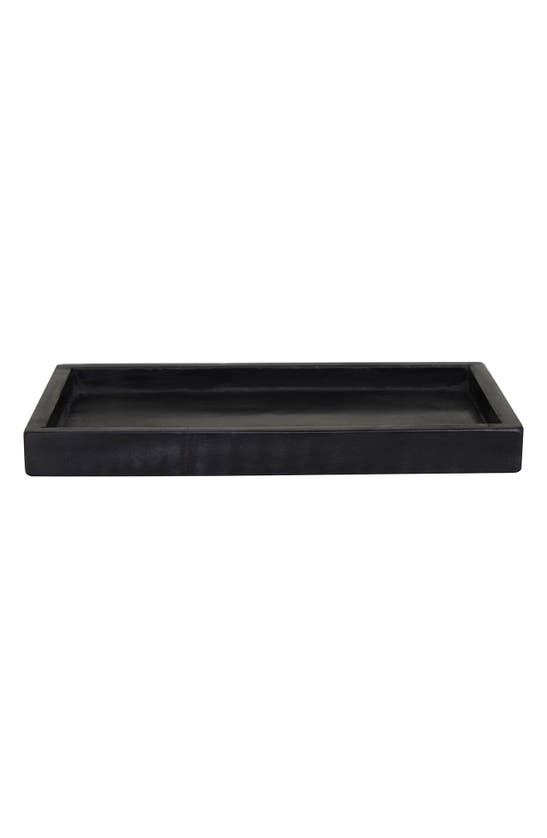 Vivian Lune Home Set Of 2 Marble Trays In Black