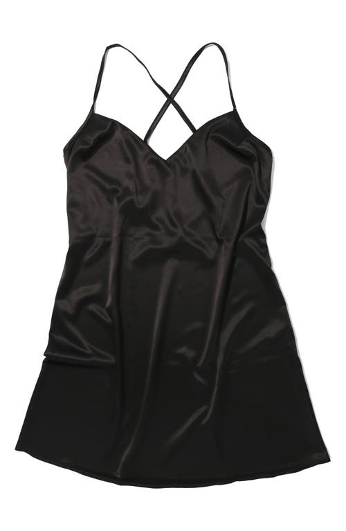 Shop Hanky Panky Satin Chemise In Black