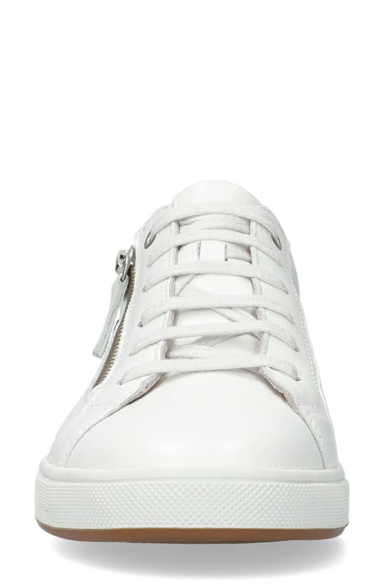 Shop Mephisto Nikita Sneaker In White Silk