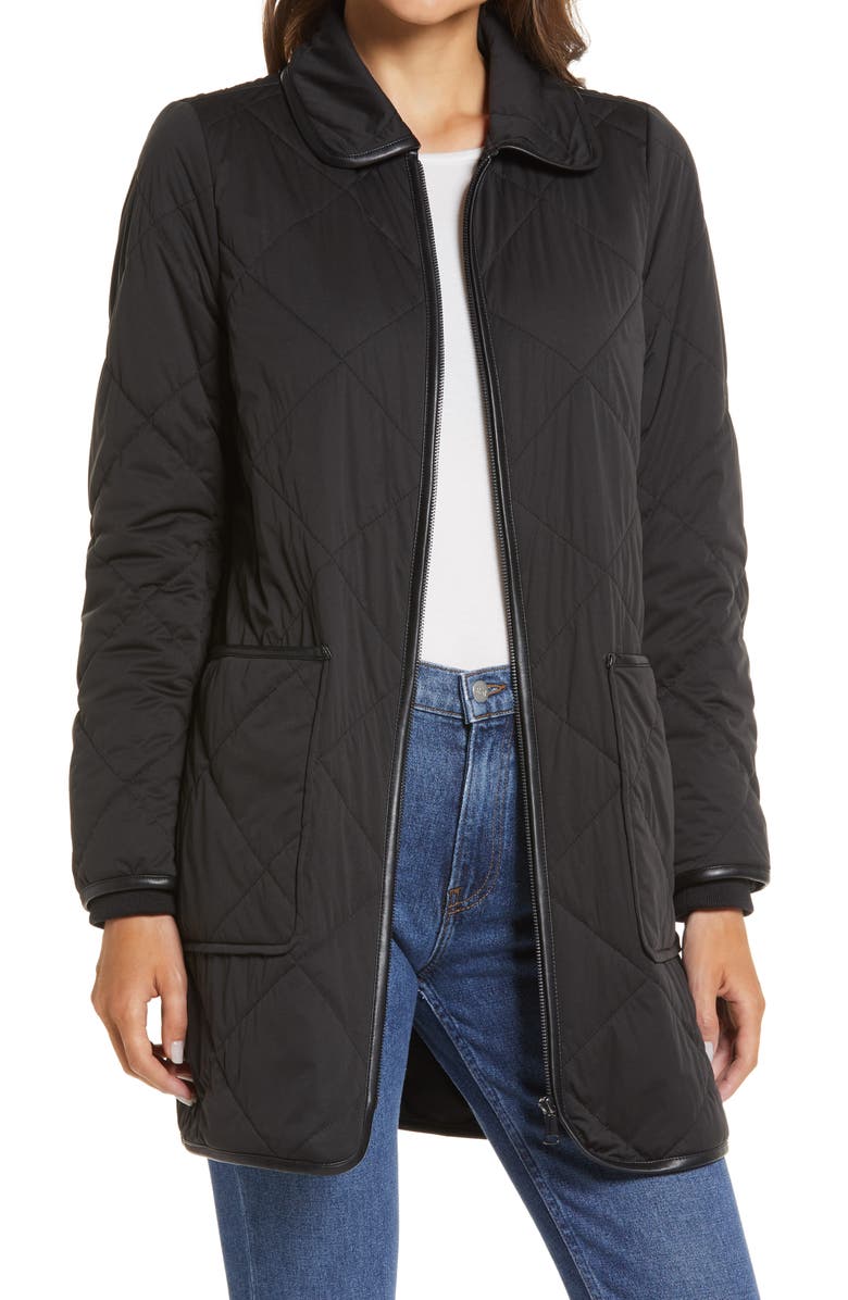 Halogen® Quilted Barn Coat | Nordstrom