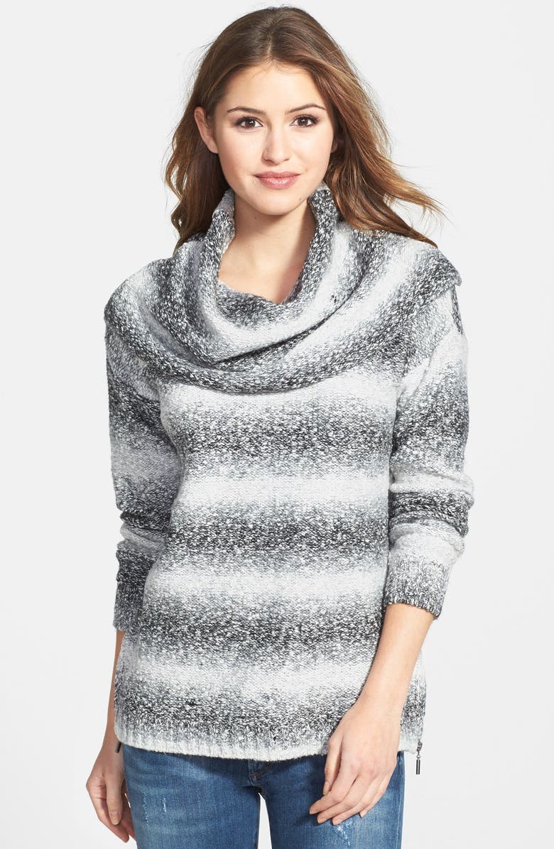 kensie Ombré Stripe Cowl Neck Sweater | Nordstrom