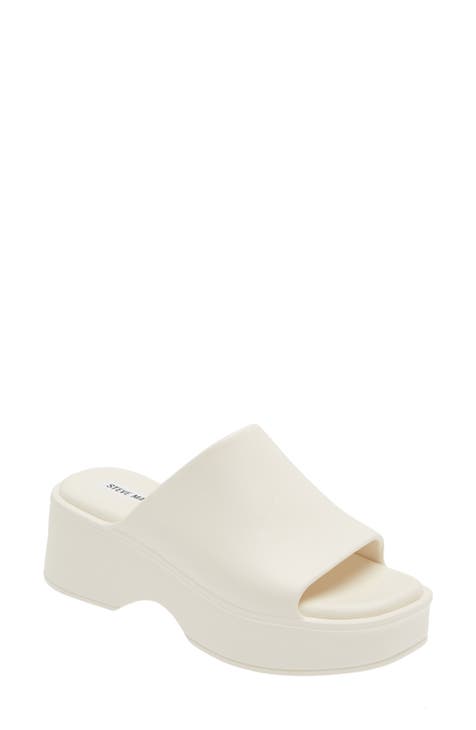 mid heel ivory sandals