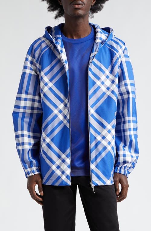 burberry Check Nylon Hooded Jacket Knight Ip at Nordstrom,