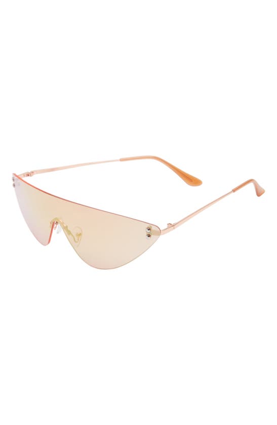 Shop Bp. 70mm Oversize Shield Sunglasses In Pink- Gold