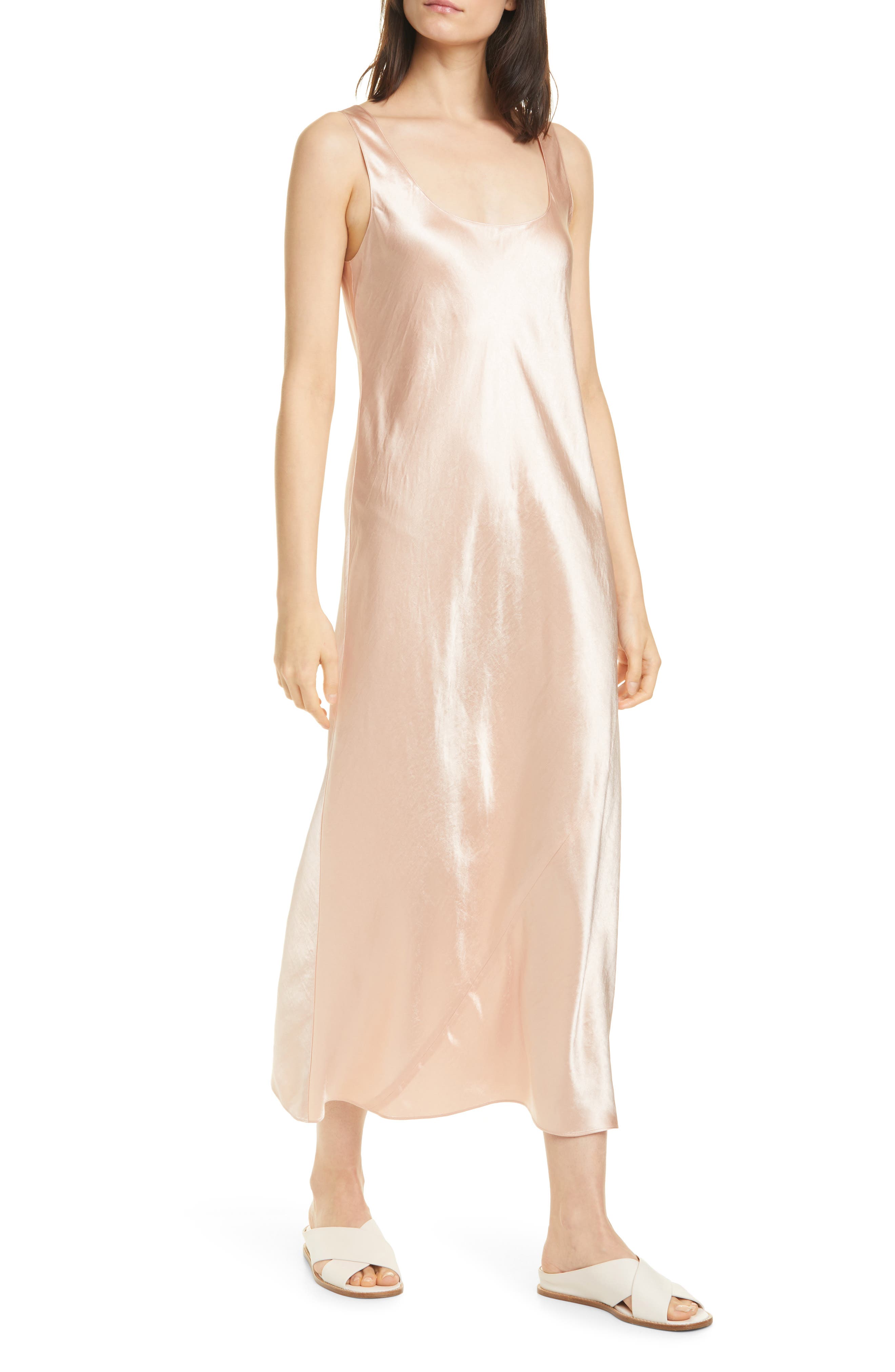 satin tank dress