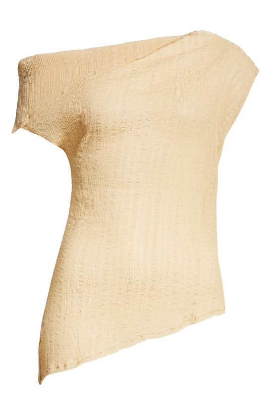 Shop Paloma Wool Susan Asymmetric One-shoulder Sheer Top In Ecru