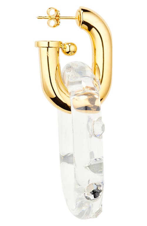 Shop Rabanne Crystal Xl Link Drop Earrings In Gold/crystal