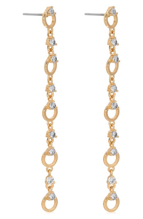 Ettika Cubic Zirconia Linear Drop Earrings In Gold