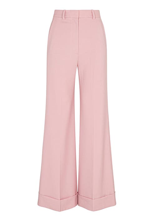 Shop Rebecca Taylor Calvary Twill Wide Leg Trouser In Calamine Pink