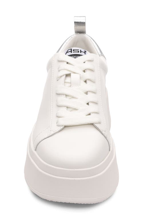 Shop Ash Maya Platform Sneaker In White/silver