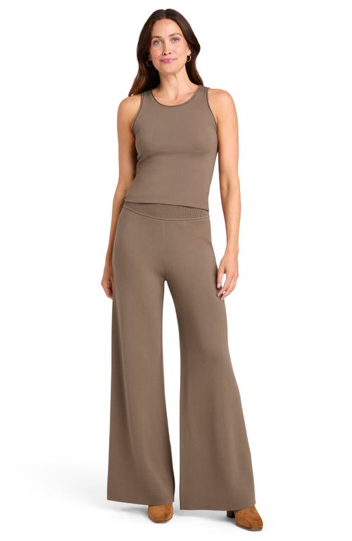 Shop Splendid X Cella Jane Wide Leg Sweater Pants In Toast