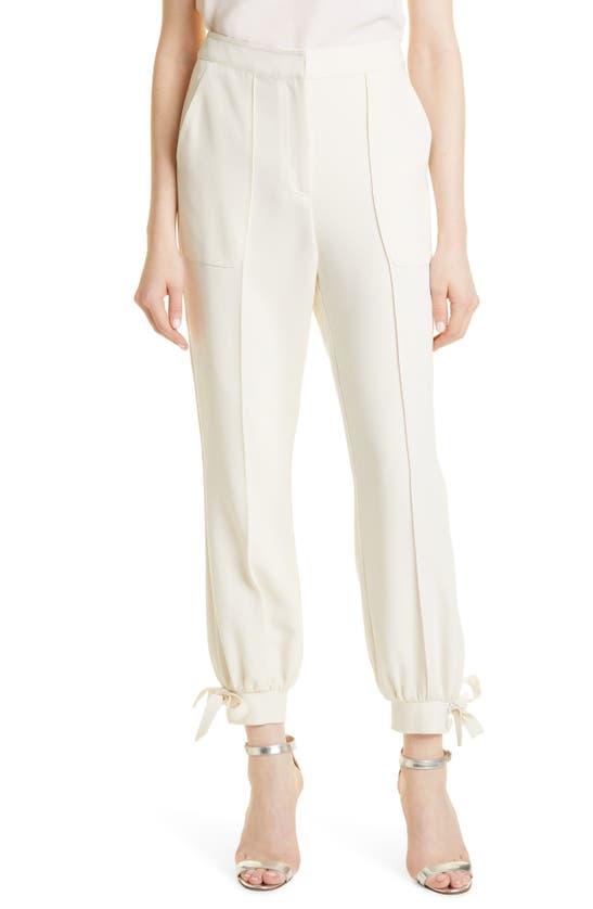 Cinq À Sept Cinq A Sept Lou Cropped Side Tie Trousers In White