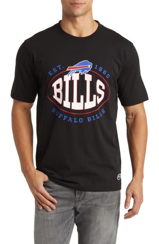 Shop Hugo Boss Boss X Nfl Stretch Cotton Graphic T-shirt In Buffalo Bills Black