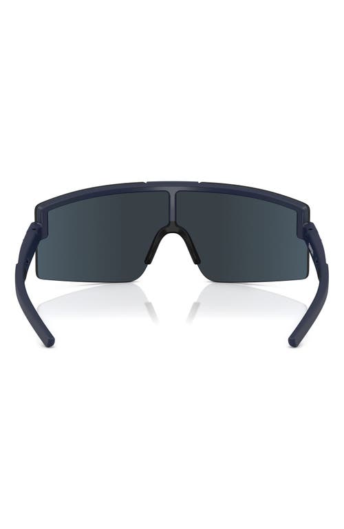 Scuderia Ferrari 43mm Rectangular Sunglasses In Matte Blue