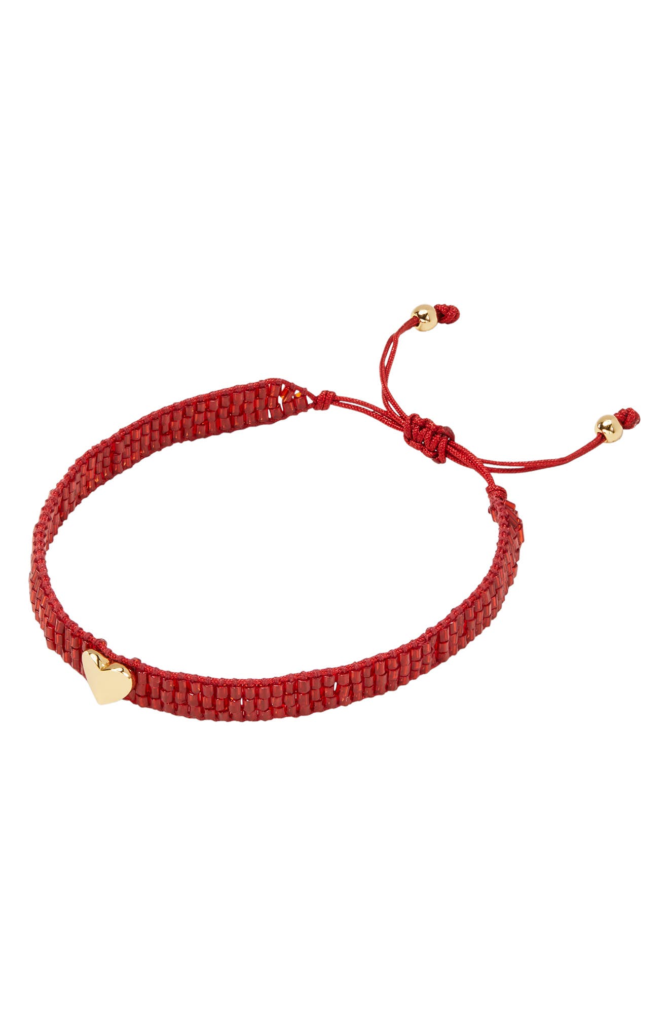 Kate Spade Charm Friendship Bracelet In Red