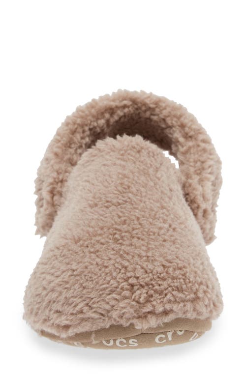 Crocs Classic Cozzzy Faux Fur Slipper Clog In Mushroom
