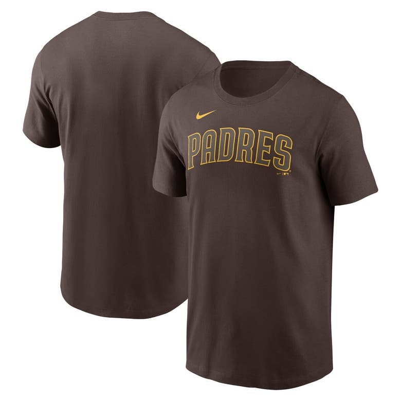 Shop Nike Brown San Diego Padres Fuse Wordmark T-shirt