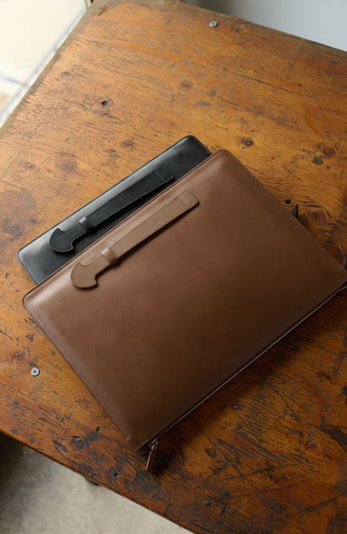 Shop Anthony Veer Kay Laptop Folio 13" In Brown