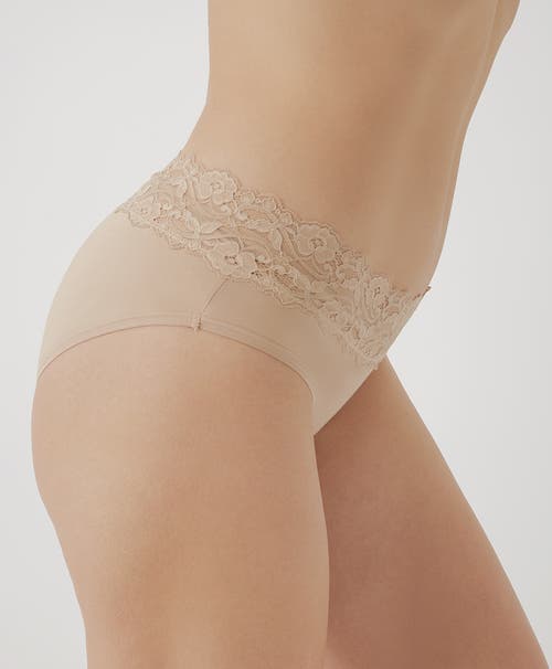 Shop Pact Organic Cotton Lace Waist Brief 3-pack In Beloved Basics