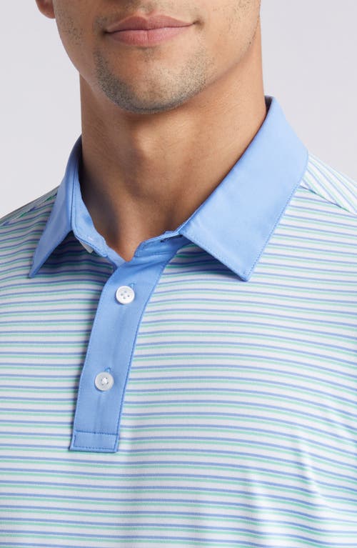 Shop Mizzen + Main Mizzen+main Versa Stripe Performance Polo In Provence Multi Stripe