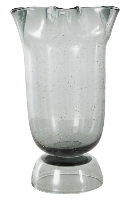 Vivian Lune Home Fluted Glass Vase In Black