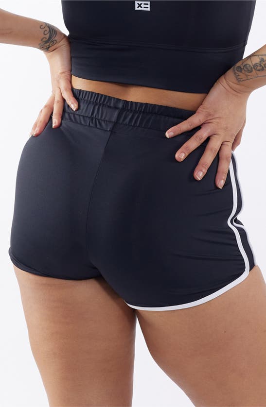 Tomboyx High Waist Swim Shorts In Black Novelty