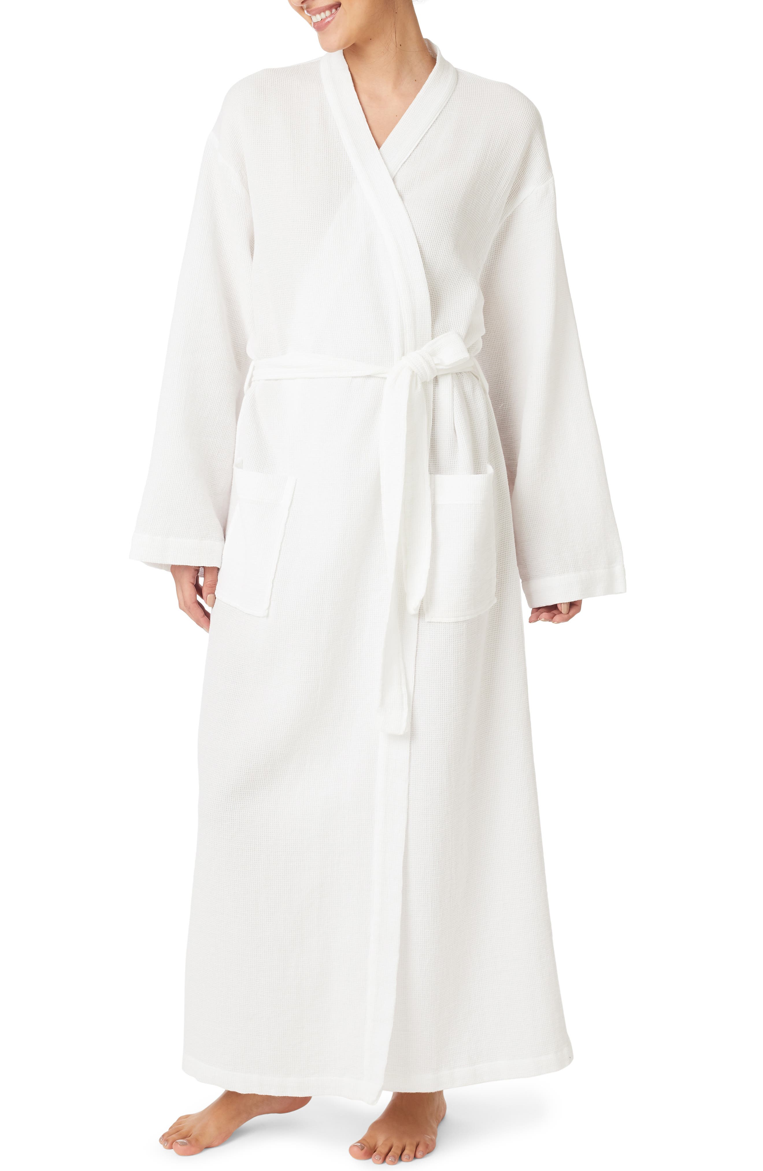 The White Company Micro Waffle Detail Cotton Robe Nordstrom