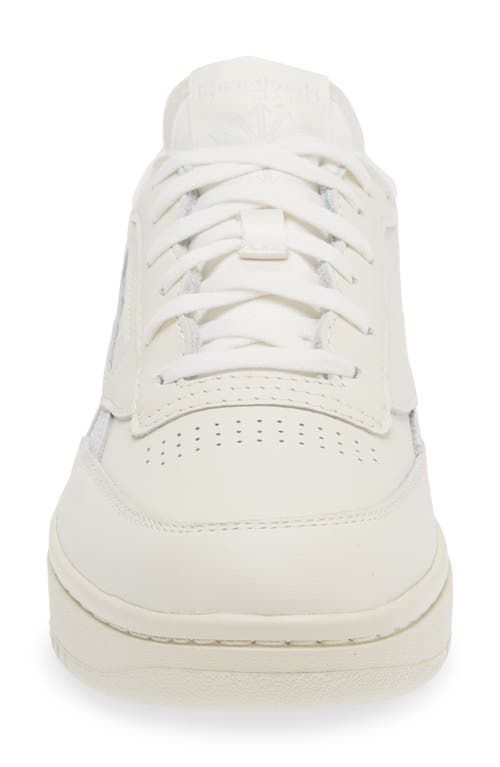 Reebok Club C Double Platform Sneaker In Chalk/chalk/alabaster