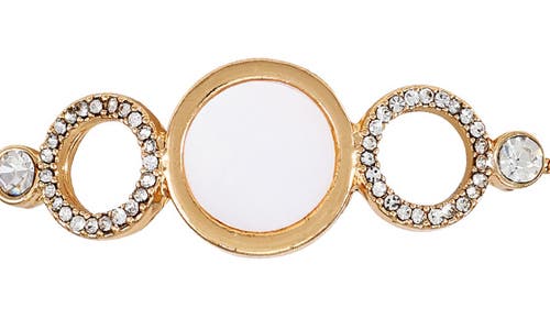 T Tahari Gold-tone Circle Coin Slider Bracelet In Gold Tone