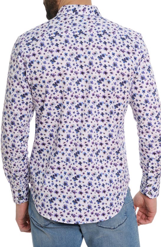 Shop Robert Graham Floral Print Long Sleeve Shirt In White Multi