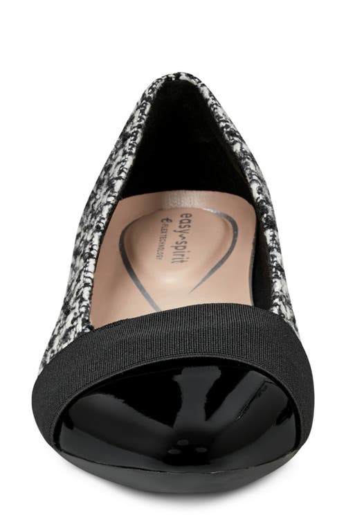 Shop Easy Spirit Casta Pointed Toe Pump In Black Tweed/black Patent