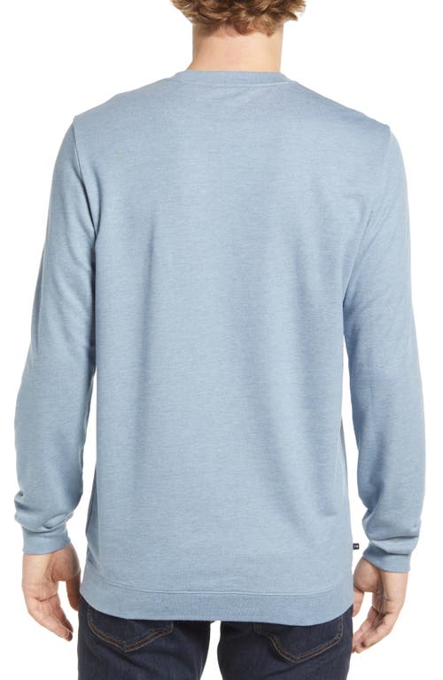 Travismathew Fink 2.0 Crewneck Sweatshirt In Heather Copen Blue