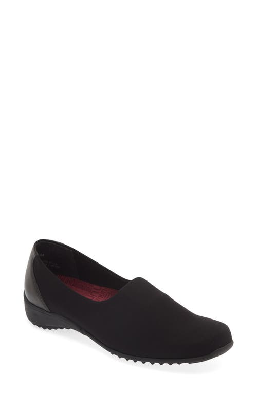 Munro Traveler Slip-On - Multiple Widths Available Black Stretch Fabric at Nordstrom,