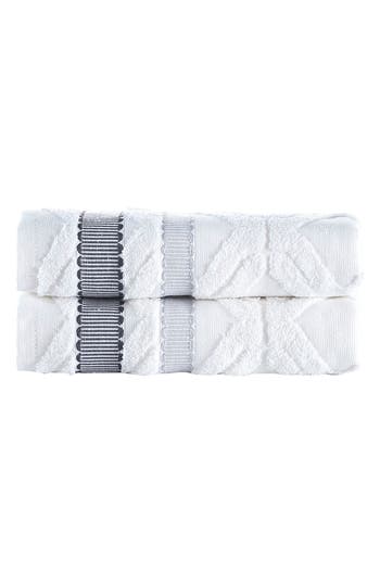 Brooks Brothers 2-piece Large Square Towel Set In White