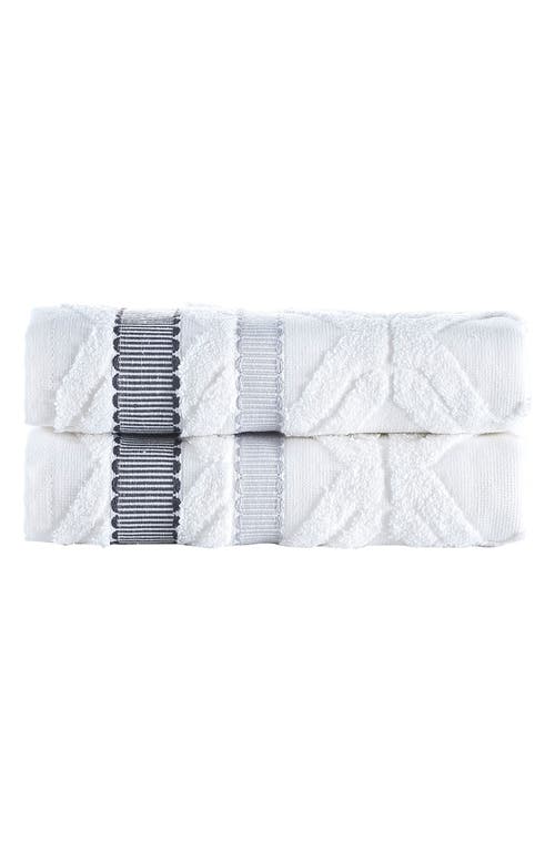 Brooks Brothers 2-piece Large Square Towel Set In White