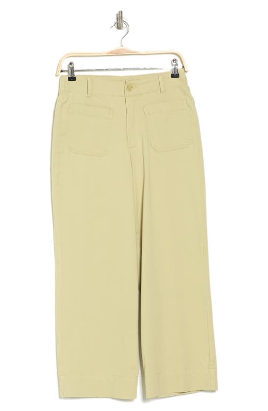Bagatelle Cropped Cotton Twill Pants In Sage
