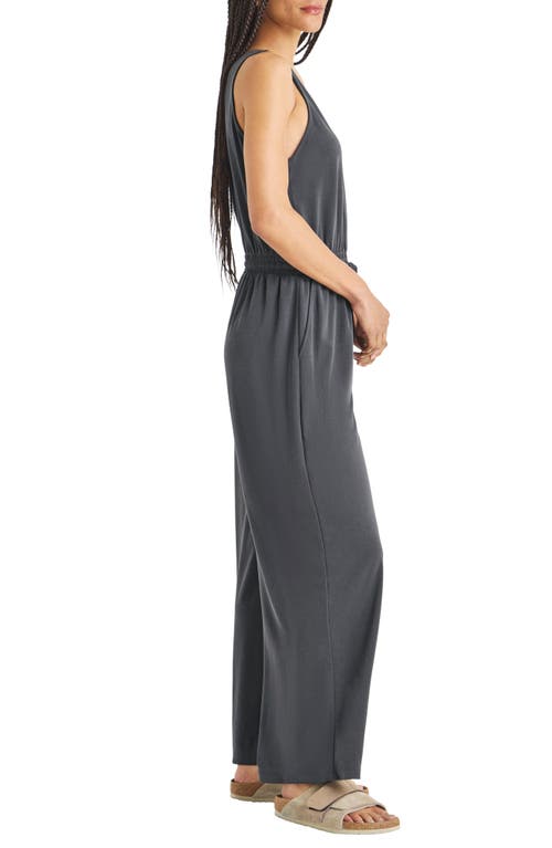 Shop Splendid Giada Sleeveless Sandwash Jumpsuit In Lead